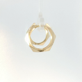 Load image into Gallery viewer, Geometric Faceted Yellow Gold Hoop Earrings
