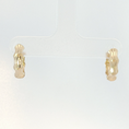 Load image into Gallery viewer, Yellow Gold Bamboo Textured Hoop Earrings
