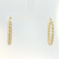 Load image into Gallery viewer, Beaded Yellow Gold Hoop Earrings
