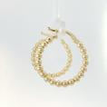 Load image into Gallery viewer, Beaded Yellow Gold Hoop Earrings
