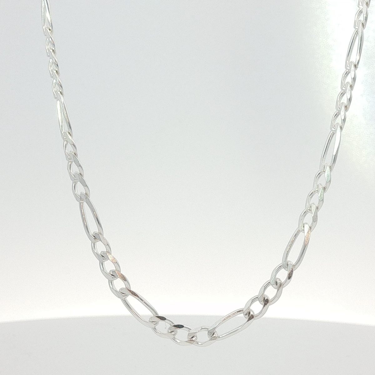 Classic Silver Figaro Link Chain Necklace