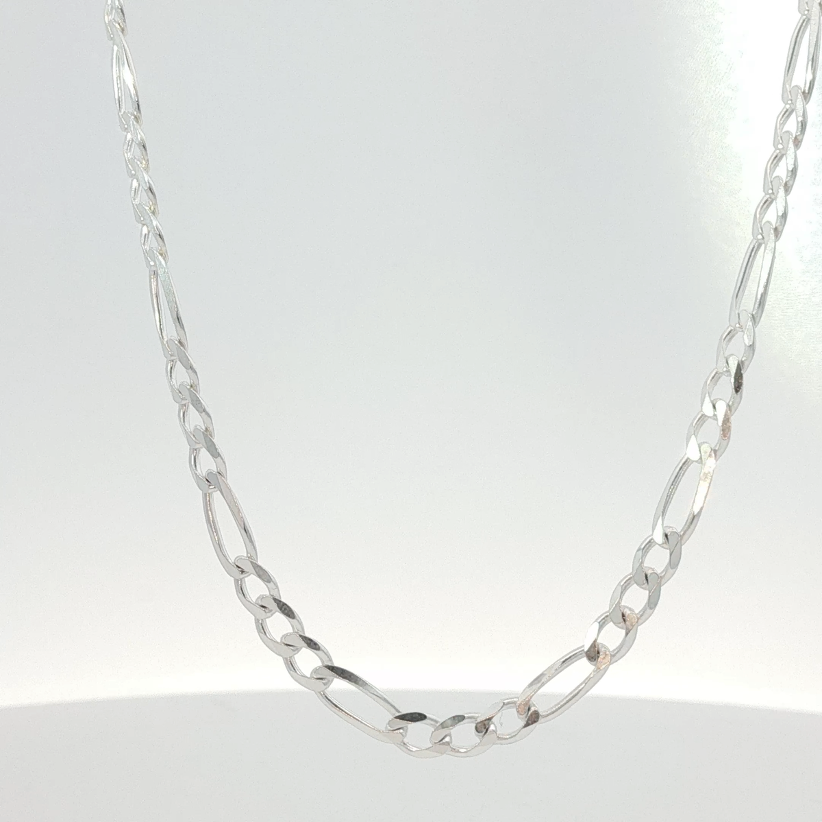 Classic Silver Figaro Link Chain Necklace
