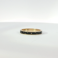 Load image into Gallery viewer, Yellow Gold Black Enamel Celestial Star Motif Band Ring
