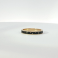 Load image into Gallery viewer, Yellow Gold Black Enamel Celestial Star Motif Band Ring
