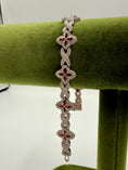Load image into Gallery viewer, SIlver Floral Infinity Link Bracelet
