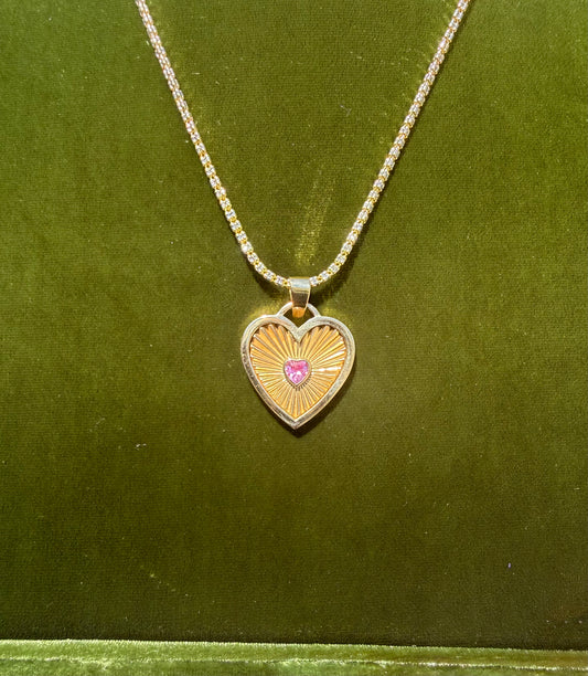 Sunburst Sapphire Pendant
