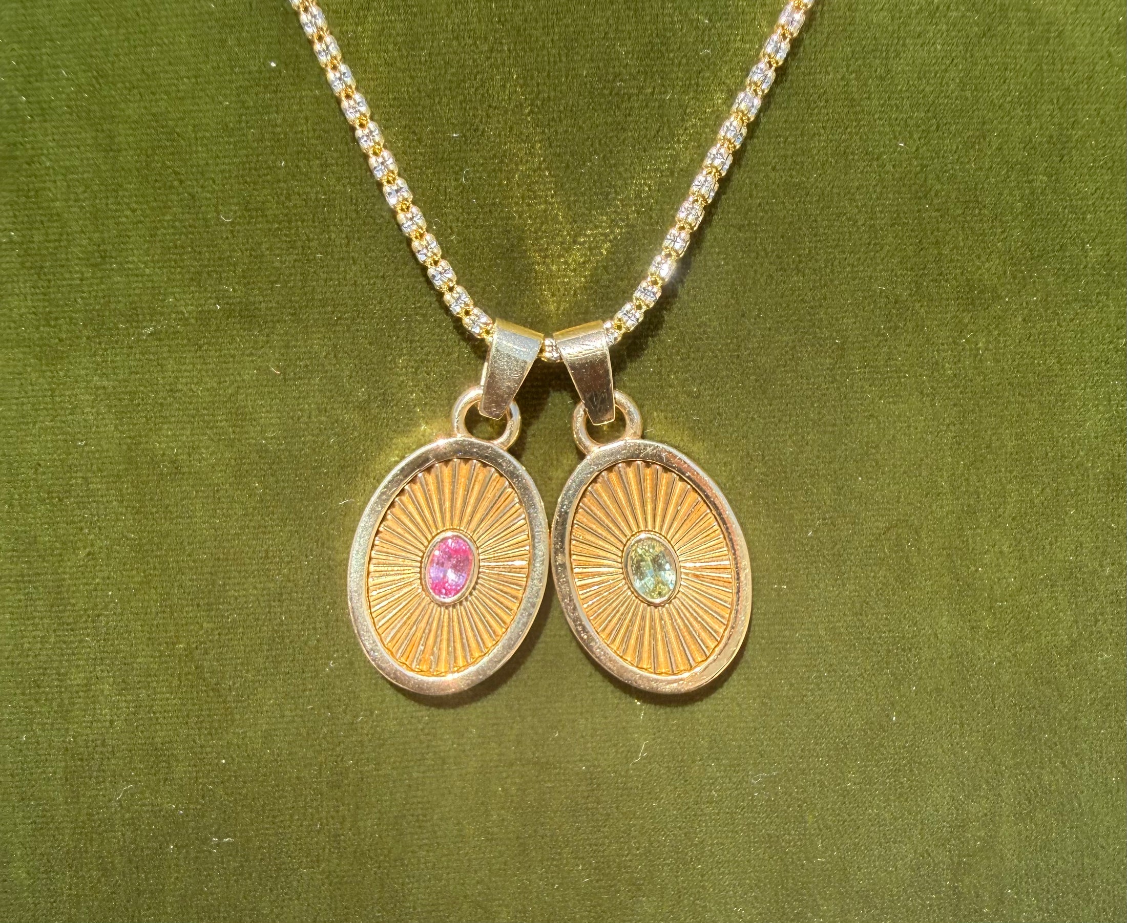 Sunburst Sapphire Pendant