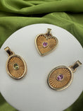Load image into Gallery viewer, Sunburst Sapphire Pendant
