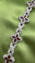 Load image into Gallery viewer, SIlver Floral Infinity Link Bracelet

