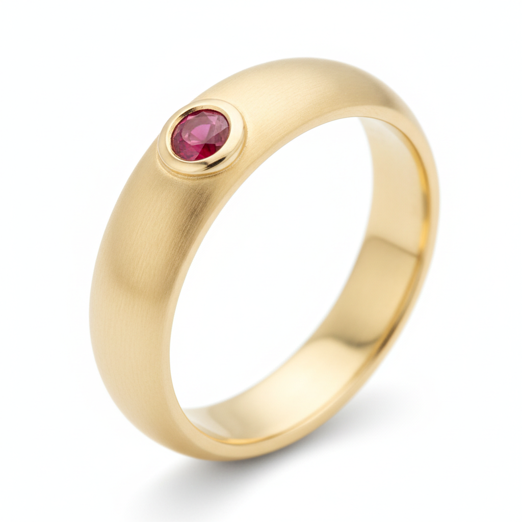 Custom 14K Gold Ruby Ring