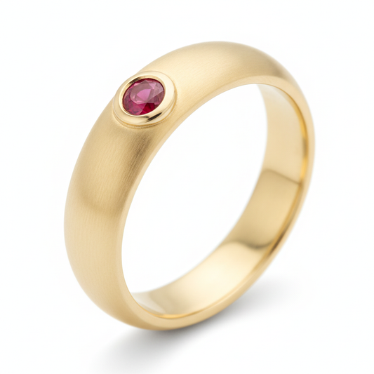 Custom 14K Gold Ruby Ring