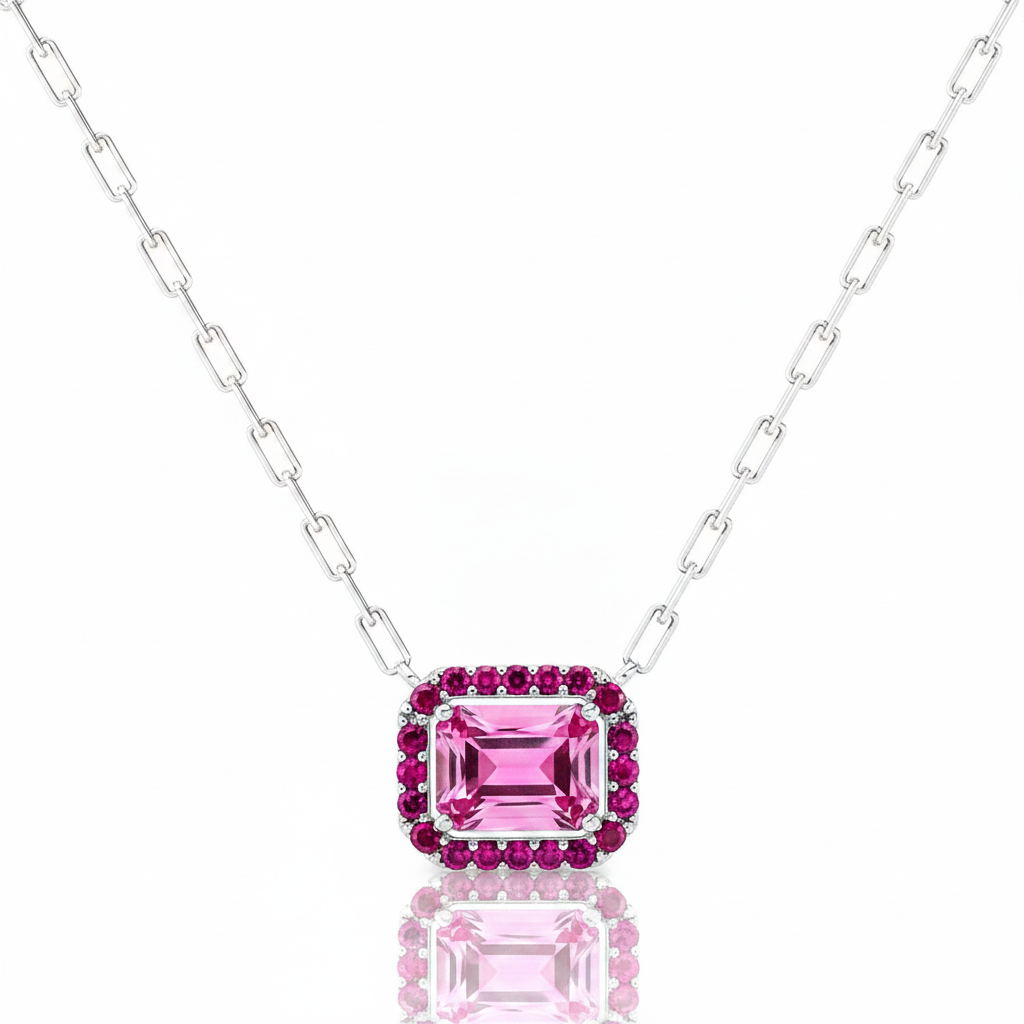 Custom 14K Gold Ruby Necklace
