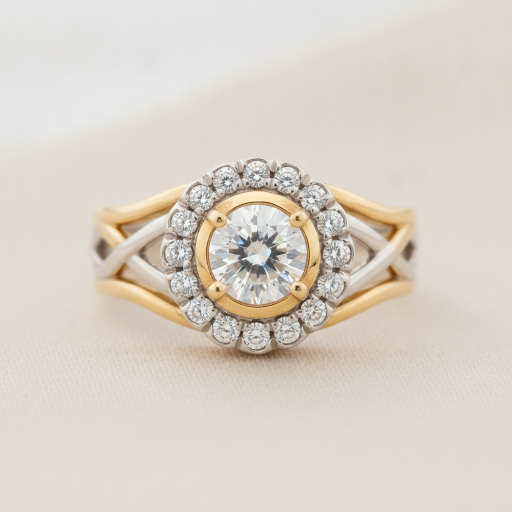 Custom 18K Gold Diamond Ring