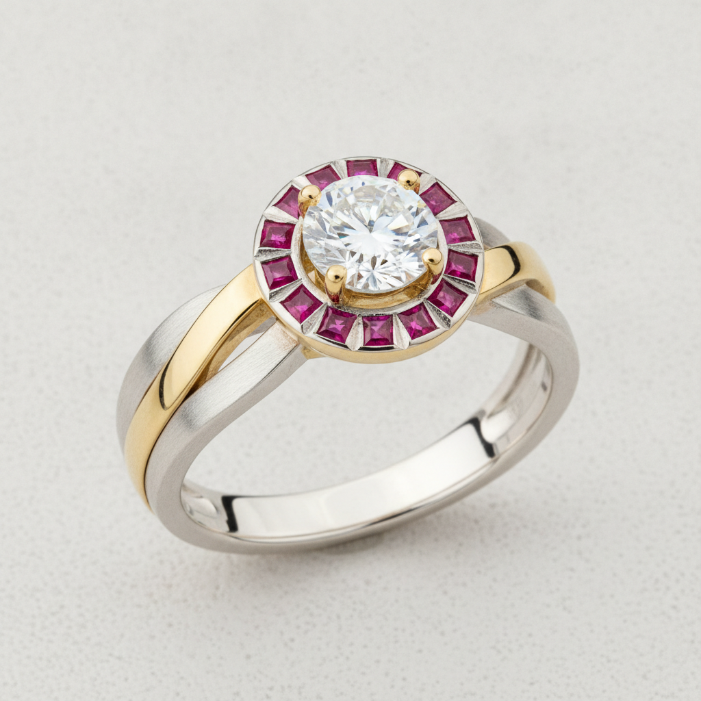 Custom 18K Gold Diamond Ring