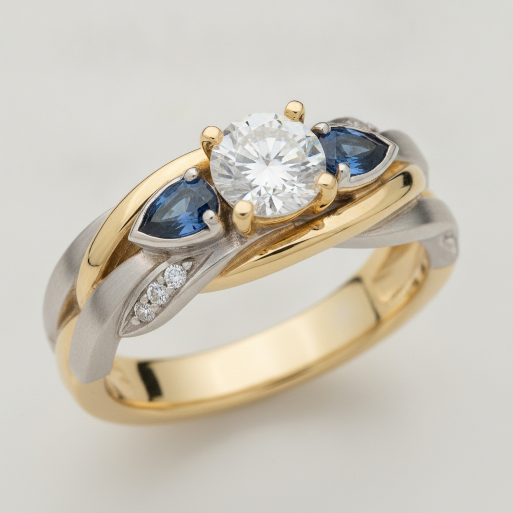 Custom 18K Gold Diamond Ring