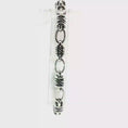 Load and play video in Gallery viewer, Elegant Silver Chain Link Bracelet with Decorated Barrel Beads
