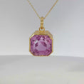 Load and play video in Gallery viewer, Octagonal Kunzite Charm
