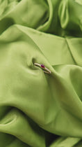 Load and play video in Gallery viewer, Deep Red Pear-Shaped Ruby ring
