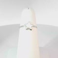 Load and play video in Gallery viewer, Silver Band Ring with Star Accent
