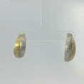 Load and play video in Gallery viewer, Two-Tone Hoop Earrings
