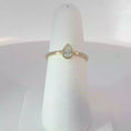 Load and play video in Gallery viewer, Pear Cut Diamond Solitaire Ring in Yellow Gold
