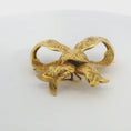 Load and play video in Gallery viewer, Gold Bow Brooch
