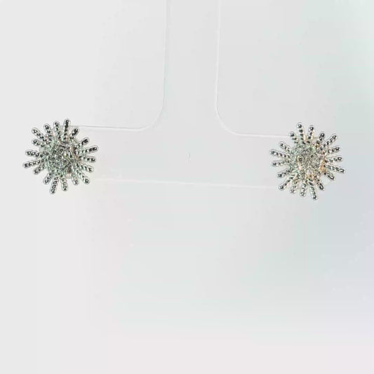 Diamond Stud Earrings in White Gold