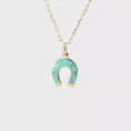Load and play video in Gallery viewer, Yellow Gold Horseshoe Pendant
