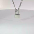 Load and play video in Gallery viewer, Silver Chain Necklace with Padlock Pendant
