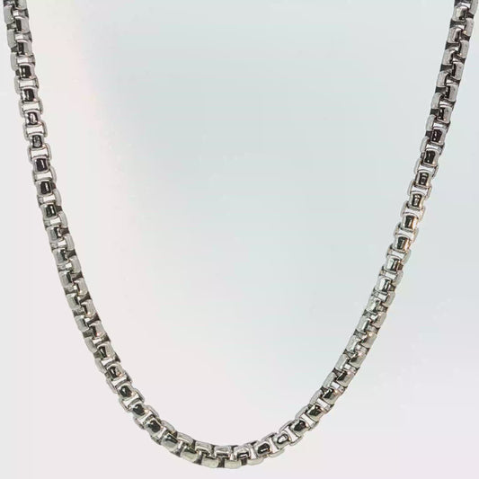 Silver Box Chain Necklace