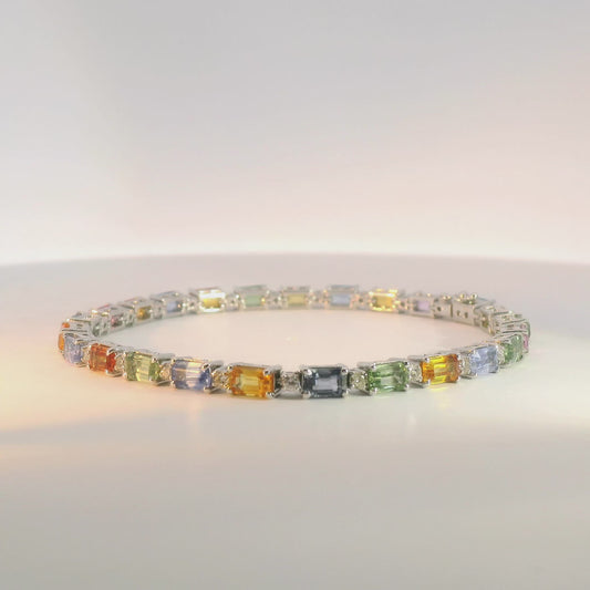 Multicolored Sapphire Bracelet