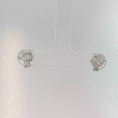 Load and play video in Gallery viewer, White Gold Diamond Cluster Stud Earrings
