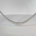 Load and play video in Gallery viewer, White Gold Graduated Round Diamond Necklace
