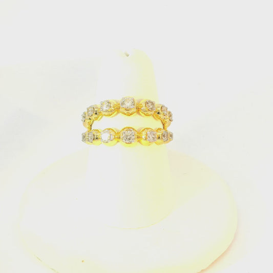 Gold and Diamond Rings