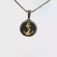 Load and play video in Gallery viewer, Silver Charm with Yellow(Plated) Gold Anchor
