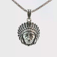 Load and play video in Gallery viewer, Sterling Silver Native American Chief Charm
