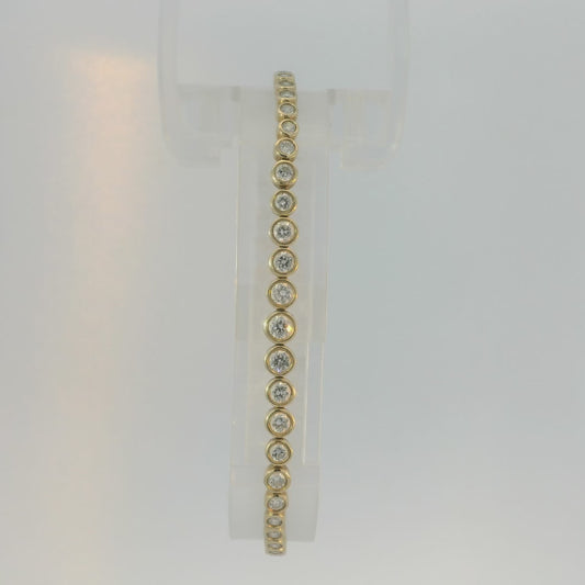 Bezel Set Gold Diamond & Bracelet
