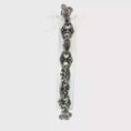 Load and play video in Gallery viewer, Sterling Silver Gothic Chain Bracelet with Intricate Drawn Detailing
