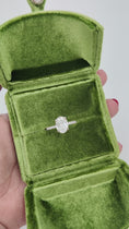 Load and play video in Gallery viewer, Oval Cut Diamond Engagement Ring in White Gold
