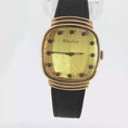 Load and play video in Gallery viewer, Vintage Lucien Piccard Yellow Gold Square Watch
