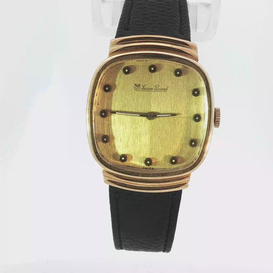 Vintage Lucien Piccard Yellow Gold Square Watch