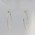 Load and play video in Gallery viewer, Silver Diamond Shaped Earrings
