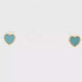 Load and play video in Gallery viewer, Yellow Gold Heart Stud Earrings
