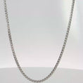 Load and play video in Gallery viewer, Classic Box Chain Necklace in White Gold
