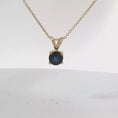 Load and play video in Gallery viewer, Round Royal Blue Sapphire Solitaire's Charm
