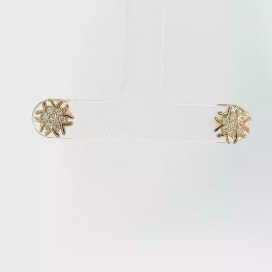 Stud Earrings with Round Brilliant Cut Diamonds