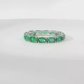 Load and play video in Gallery viewer, Oval Emerald Eternity Ring in White Gold

