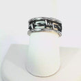 Load and play video in Gallery viewer, Antiqued Silver Barbed Wire Motif Band Ring
