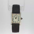 Load and play video in Gallery viewer, Classic Cartier with Roman Numerals and Black Leather Strap
