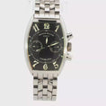 Load and play video in Gallery viewer, Sophisticated Silver Wristwatch with Black Dial
